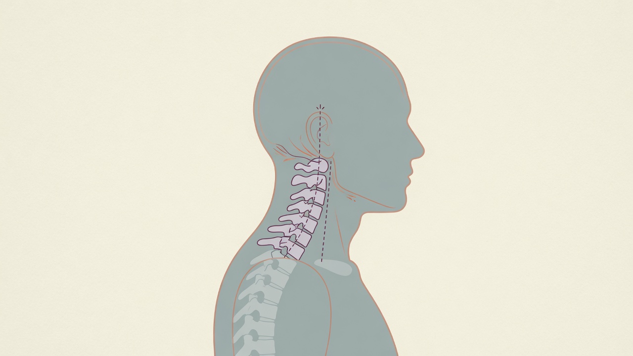 Comparaison d'une posture cervicale alignée et d'une tête projetée en avant, et son effet sur la circulation des fluides cérébraux