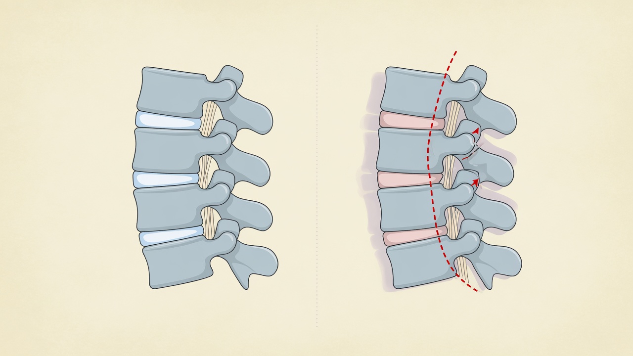 Schéma illustrant les cinq composants de la subluxation vertébrale et leur impact sur le système nerveux